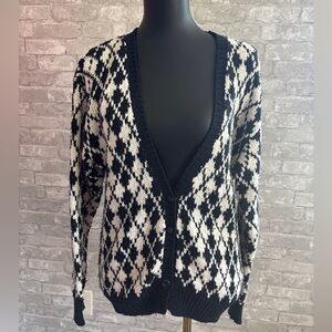 Vintage Argyle Women's Cardigan